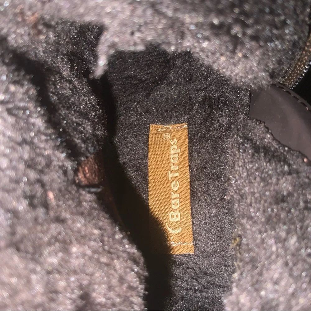 BareTraps Brown Over the Knee Brown Suede Fur Lined Wedge Boots Side Zipper 6M